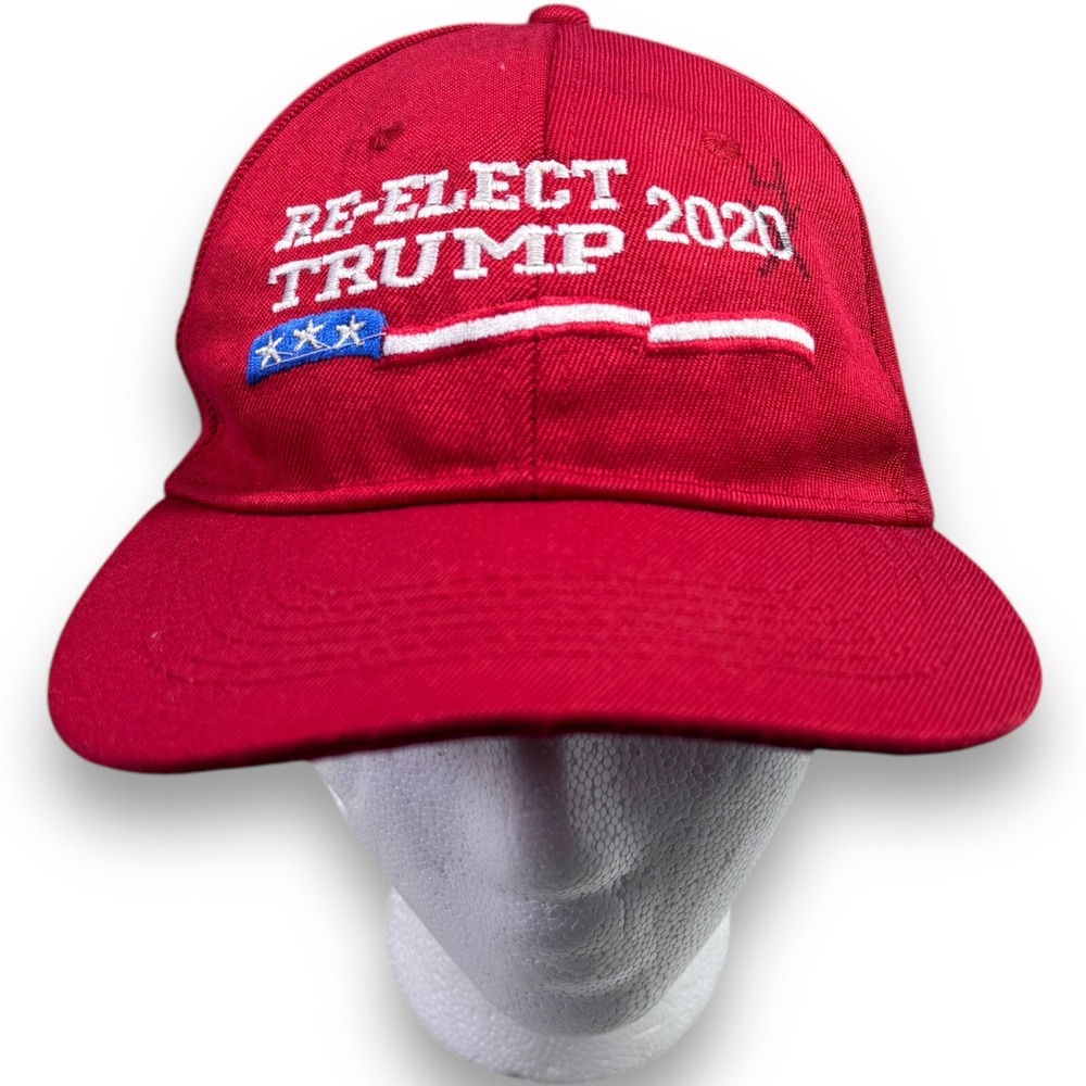 Trump 2020 Red Embroidered Baseball Cap Hat Adjustable Hook & Loop 2024